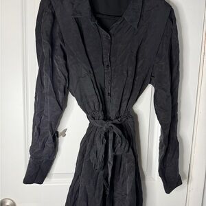 Zara Black Long Sleeve Dress